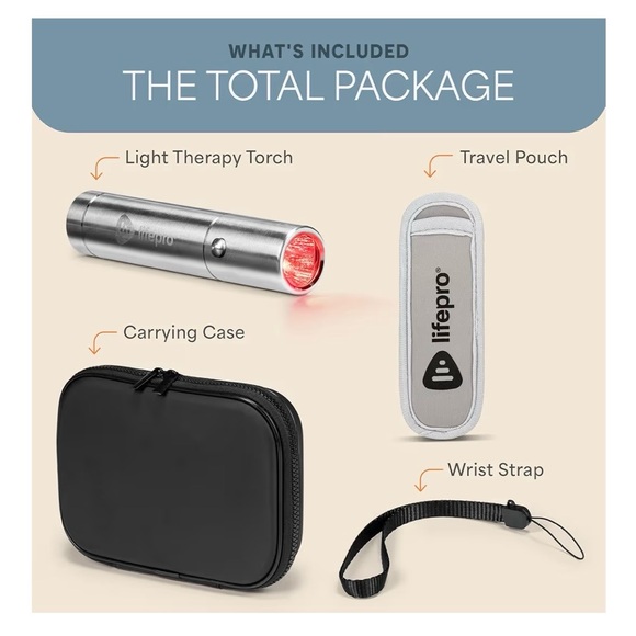 LifePro Handheld Red LED Light Device w/ Case Rechargeable - Picture 5 of 6